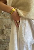Lalli Damask 7/8 Barrel Leg Pant White